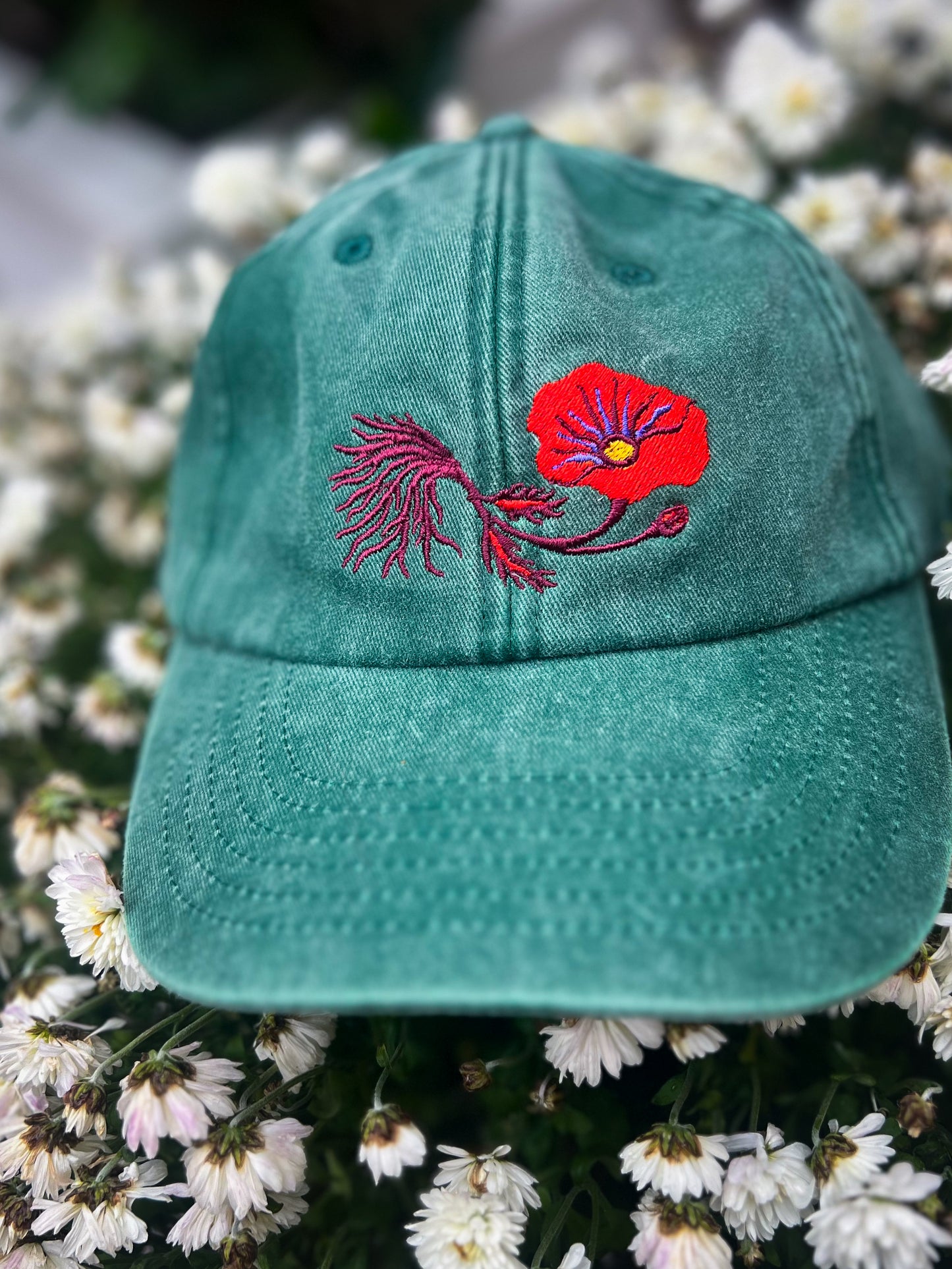 POPPY POWER bluncap /dusty emerald/