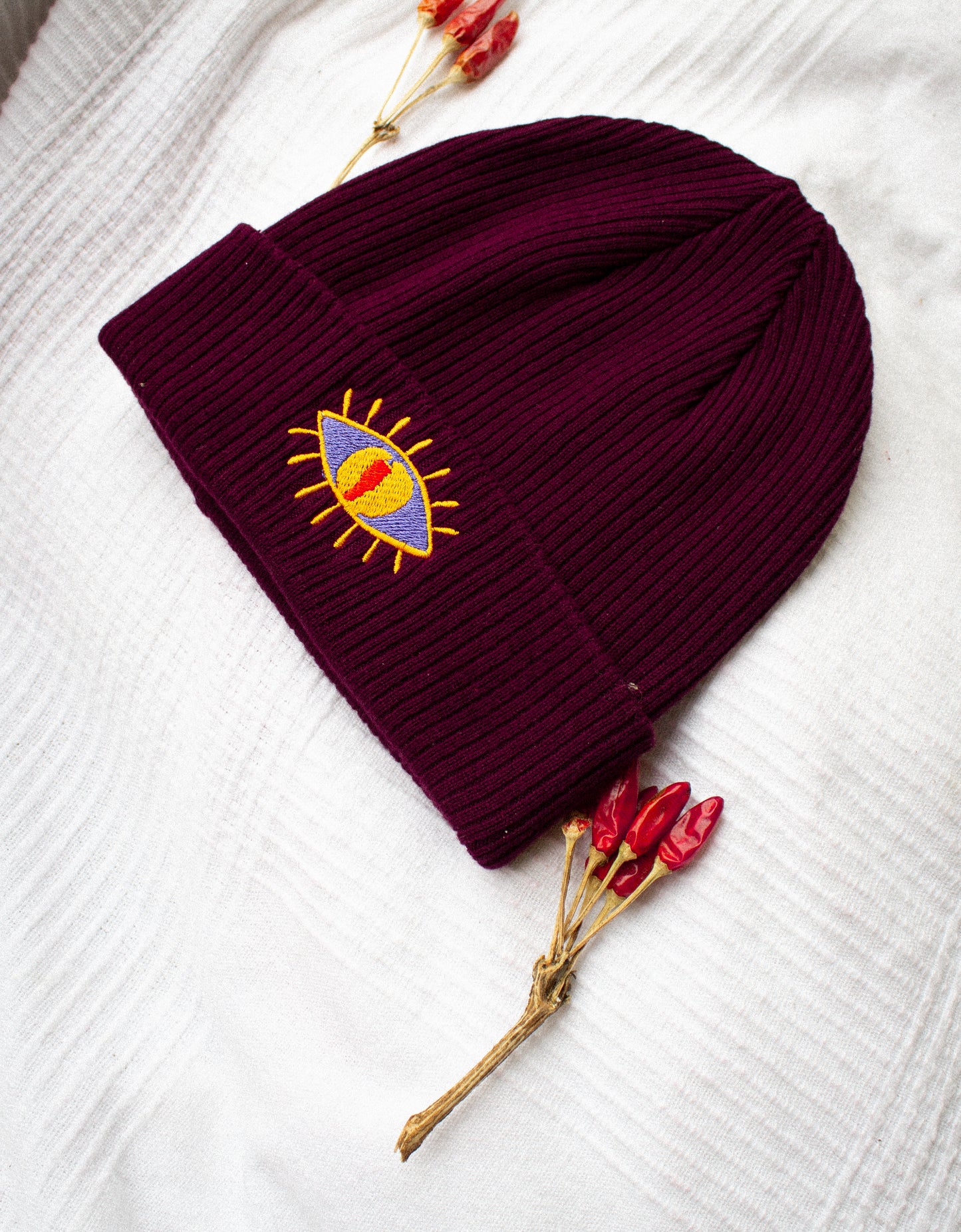 CHILI EYE beanie /burgundy/