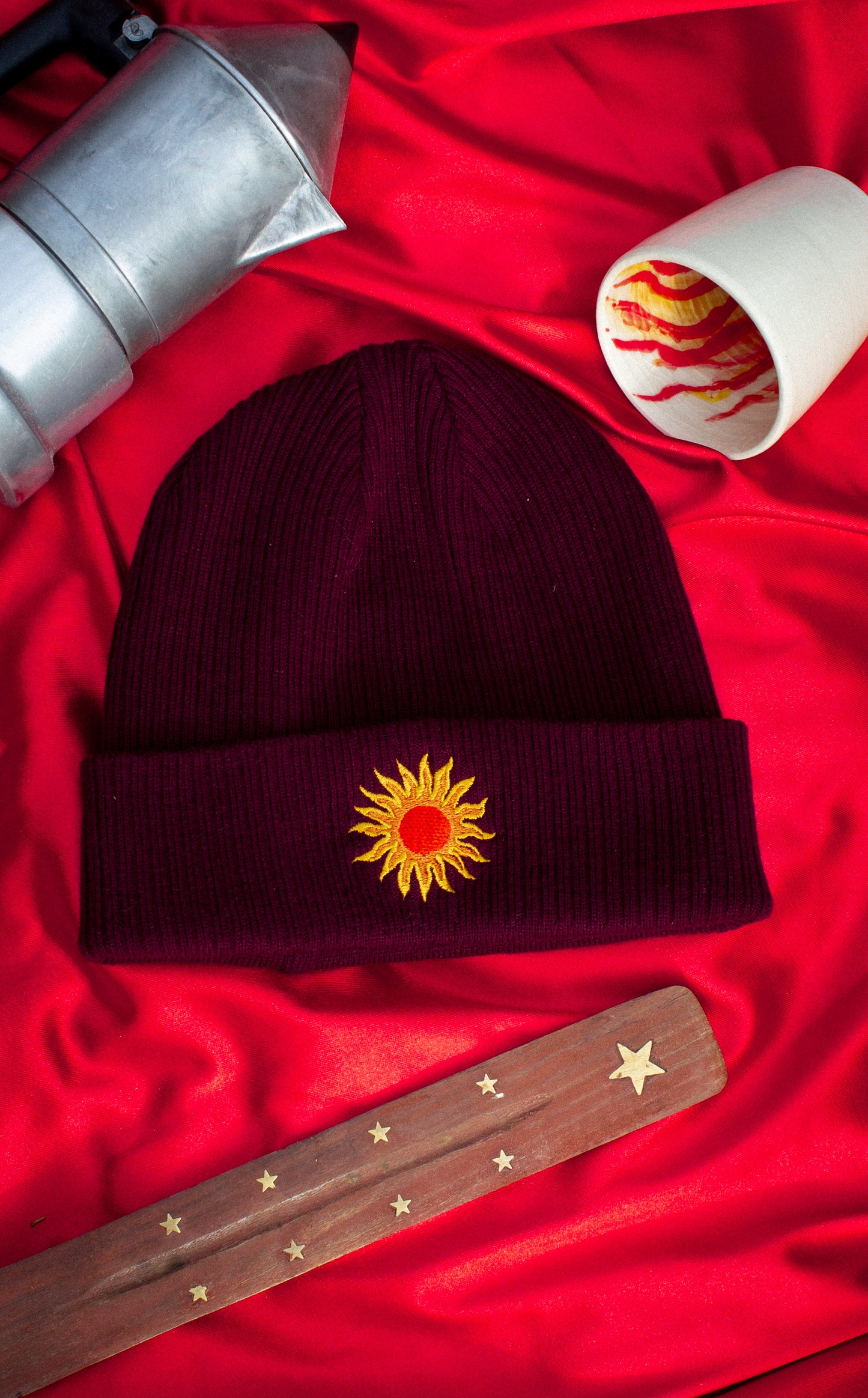 SUN beanie /burgundy/
