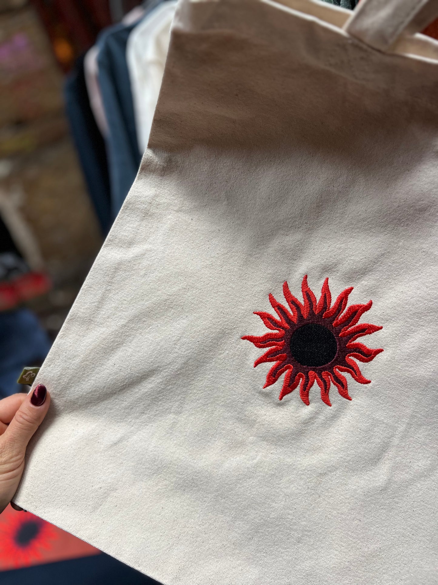 deep SUN tote /natural/