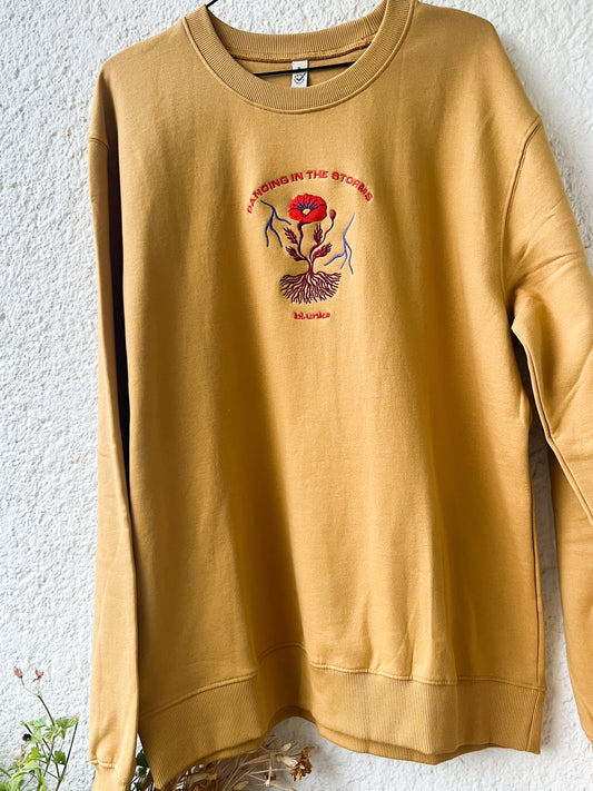 POPPY POWER unisex sweat /mustard/