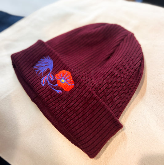 POPPY POWER beanie /burgundy/